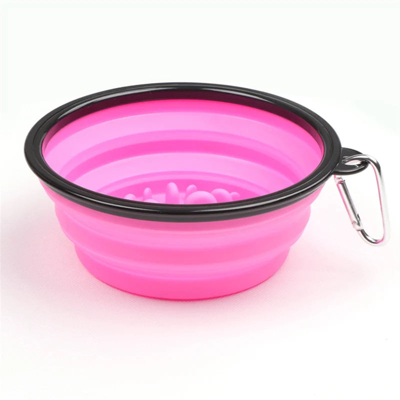 Portable Slow Feeder Dog Bowl for Travel & Daily Feeding