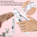 Rechargeable 2-in-1 Pet Nail Grinder with LED Light