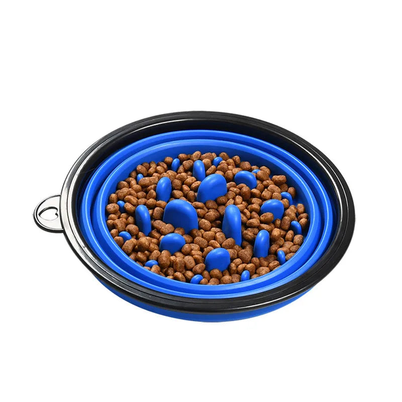 Portable Slow Feeder Dog Bowl for Travel & Daily Feeding