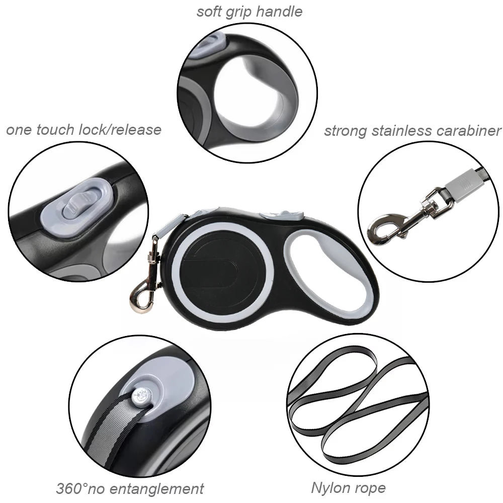 Premium Retractable Dog Leash for Medium & Large Dogs – 5M / 8M