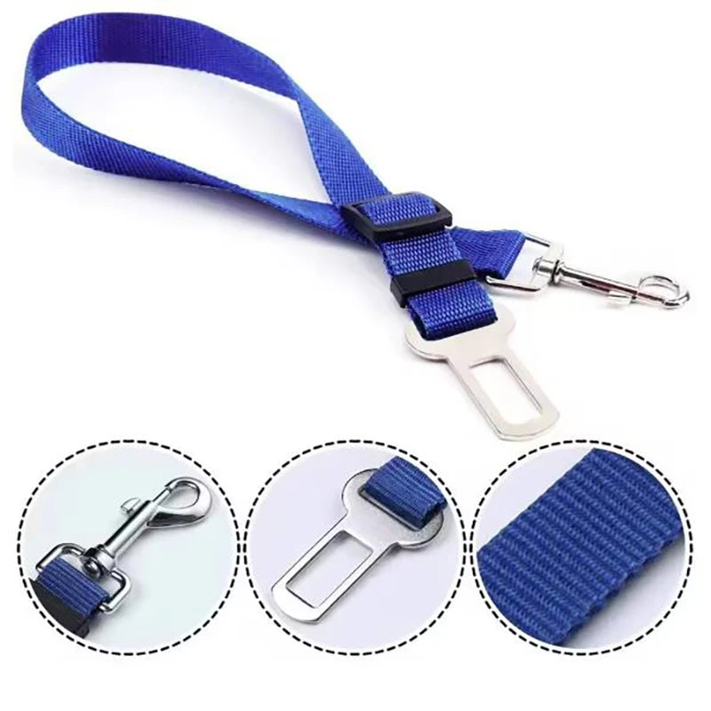 Adjustable Dog Car Seat Belt Safety Leash for Travel & Car Rides