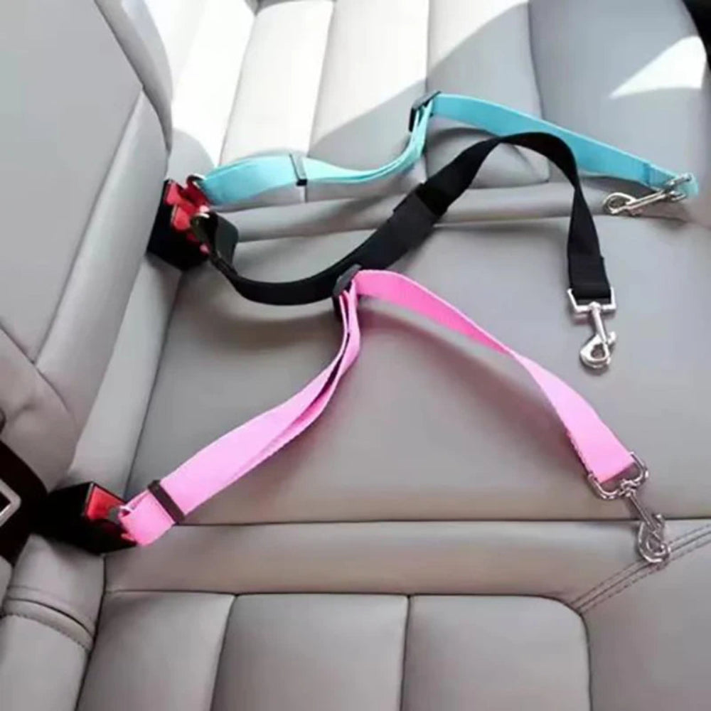 Adjustable Dog Car Seat Belt Safety Leash for Travel & Car Rides